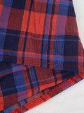 Women's Spring & Autumn Casual Street Plaid Turndown Collar Long Shirt Trench Coat