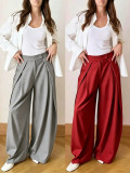 Women's Spring & Summer High Waist Pleated Wide Leg Pants