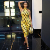 Women Summer Leopard-Print Backless Jumpsuit