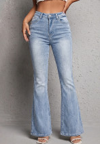 Women Embroidered Denim Bell-Bottom Pants Women Embroidered Denim Bell-Bottom Pants