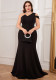 Plus Size Women's Formal Party One-Shoulder Bodycon Mermaid Evening Gown
