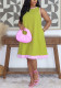 Summer Women's Casual Career Color Block Sleeveless A-Line Tank Dress