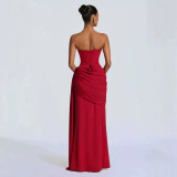 Women Strapless Maxi Dress for Weddings & Evening Events
