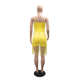 African-Style Sleeveless Tassel Dress
