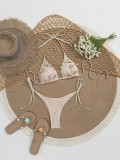 Women's Holidays Shell Decor Cutout Triangle Bikini Beach Swimsuit