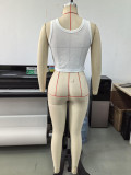 Women's Outdoor Letter Print Sleeveless Crop Tight Fit Tank Top