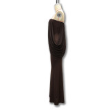 Women Summer Solid Strapless Ruched Mesh Bodycon Dress
