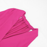 Women Sleeveless Halter-Neck Cropped Casual Jumpsuit