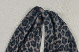 Women sexy strapless backless leopard-print V-neck jumpsuit