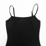 Women elegant black and off-white lace square-neck fishtail bodycon dress