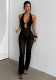 Women Sexy V-Neck Off-Shoulder Cut-Out Lace Jumpsuit