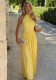 Women Summer Halter-Neck Backless Sleeveless Solid Dress