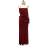 Women Summer Solid Strapless Ruched Mesh Bodycon Dress
