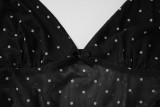 Women sexy V-neck polka-dot mesh patchwork summer camisole