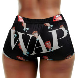 Summer Women's Tight-Fit Stretch Casual Print Shorts