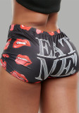 Summer Women's Tight-Fit Stretch Casual Print Shorts