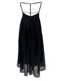 Women's Solid Color Halter Neck Low Back Formal Party Evening Dress