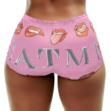 Summer Women's Tight-Fit Stretch Casual Print Shorts