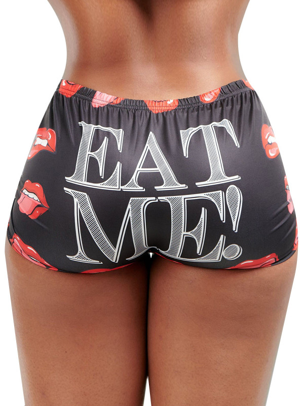 Summer Women's Tight-Fit Stretch Casual Print Shorts