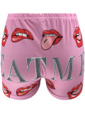 Summer Women's Tight-Fit Stretch Casual Print Shorts