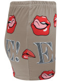 Summer Women's Tight-Fit Stretch Casual Print Shorts