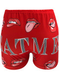 Summer Women's Tight-Fit Stretch Casual Print Shorts