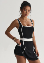 Women's Color Block Tennis Yoga Dress with Built-In Shorts Women's Color Block Tennis Yoga Dress with Built-In Shorts