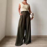 Women Basic Casual French Style Pants