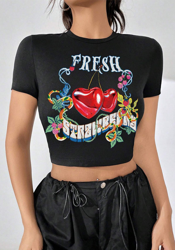 Women Printed T-Shirt Top