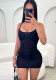 Women's Sexy See-Through Stretch Strap Bodycon Dress