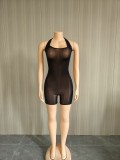 Women's Sexy See-Through Halter Neck Romper