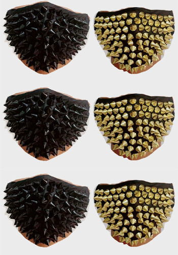 Women Rivet Punk Mask Spiked Headgear
