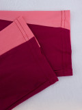 Autumn Winter Women's Casual Half Zip Turndown Collar Patchwork Top and Tight Fitting Pants Two-Piece Set