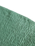 Women's Party Textured Lace-Up Top and Pleated Bodycon Mini Skirt Two-Piece Set