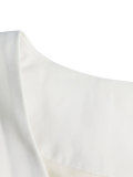 Women's Career Elegant Deep V Neck Short Sleeve Slim Waist Top and High Waist Shorts Two-Piece Set