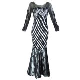 Women's Formal Party Lace Mesh Patchwork Slim Fit Long Mermaid Evening Dress