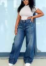 Women's High Waist Wide Leg Denim Pants Women's High Waist Wide Leg Denim Pants