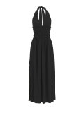 Summer Women's Sexy Holiday Halter Neck Deep V Low Back Split Elastic Waist Maxi Dress