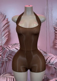 Women's Sexy See-Through Halter Neck Romper