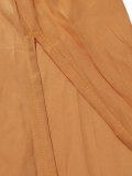 Summer Women's Sexy Holiday Halter Neck Deep V Low Back Split Elastic Waist Maxi Dress