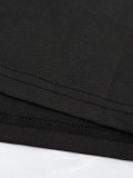 Summer Women's Casual Color Block Short Sleeve T-Shirt and Drawstring Shorts Two-Piece Set