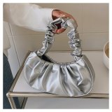 Women Ruched Cloud Bag French Shoulder Handbag