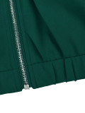 Women's Streetwear Sport Side Stripe Long Sleeve Zip Top and Wide Leg Pants Two-Piece Set