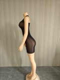 Women's Sexy See-Through Halter Neck Romper