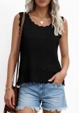 Women Summer Sleeveless Cutout Casual Sleeveless Top