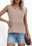 Women Summer Sleeveless Cutout Casual Sleeveless Top