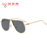 Fashion Oversized Metal Sunglasses
