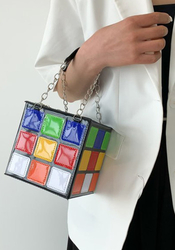 Cute Creative Rubik's Handle Mini Handbag for Women