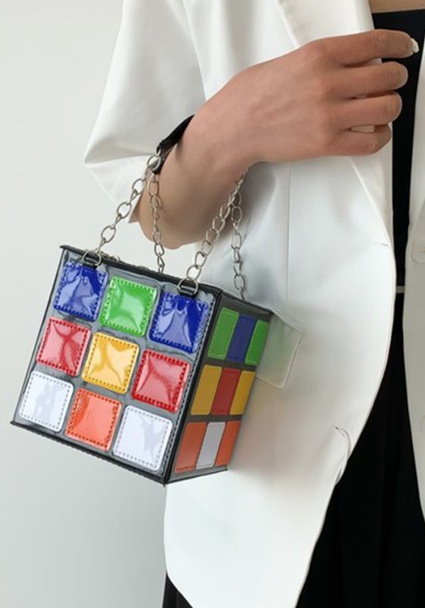 Cute Creative Rubik's Handle Mini Handbag for Women