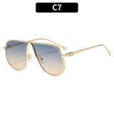 Fashion Oversized Metal Sunglasses